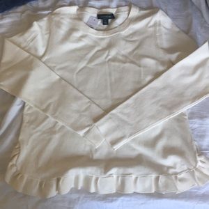 Ann Taylor Knit Top with Ruffle Hem